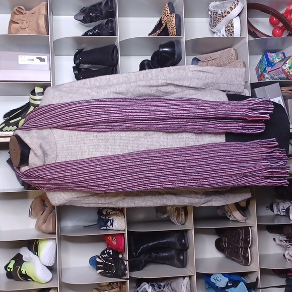 Coldwater Creek Accessories - Coldwater Creek purple stripe scarf